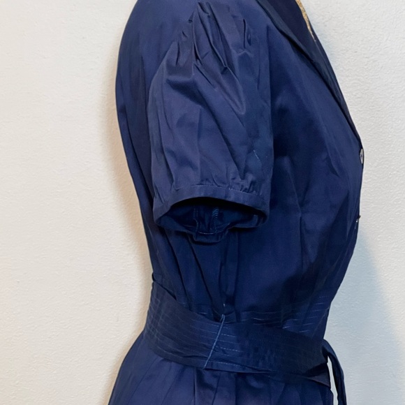Eliza J Blue Short Sleeve Shirtwaist Dress - Picture 3 of 9